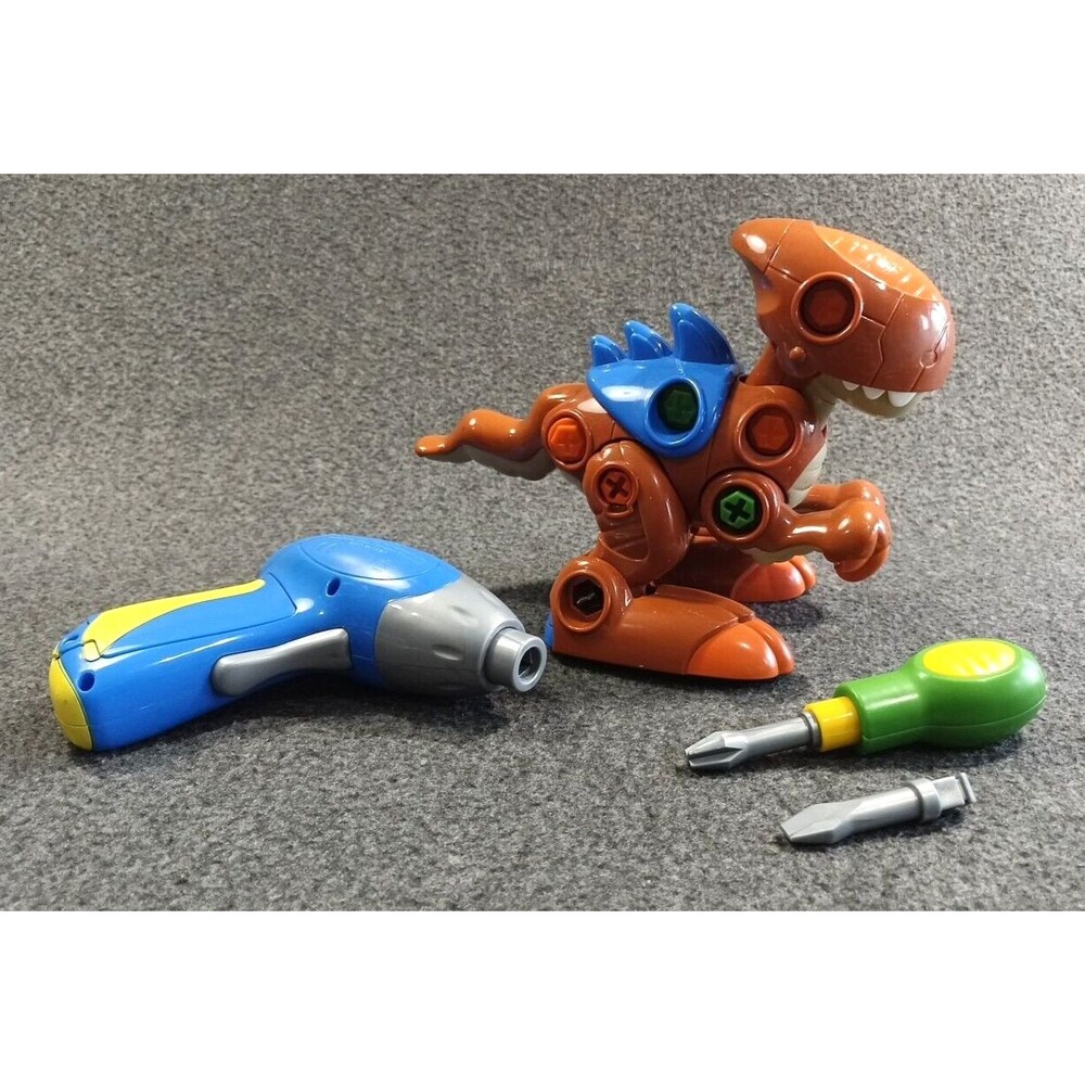 2014 Hap-P-Kid Create and Play T-Rex Dinosaur Toy Ages 3 With Tools Incomplete